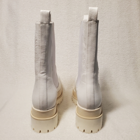 PALOMA BARCELO DANIELLE WHITE PLATFORM BOOTS - Picture 6 of 9